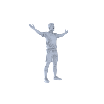 Yao's Studio LYTR268 Unpainted Miniature Football Celebration 6-Pack for Diorama & Painting Miniatures Diorama Resin Figures