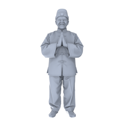 Yao's Studio LYTR257  Chinese New Year Greeting Figures Resin Miniature Model 5-Figure Set, Unpainted Traditional Festival Figures, DIY Painting Scene Decoration Miniatures Diorama Resin Figures