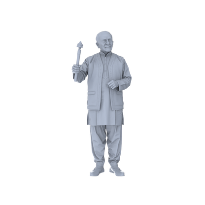 Yao's Studio LYTR258  Performance Elderly Trio Resin Miniature Model 3-Figure Set, Unpainted Stage Show Figures, DIY Painting Scene Decoration Miniatures Diorama Resin Figures