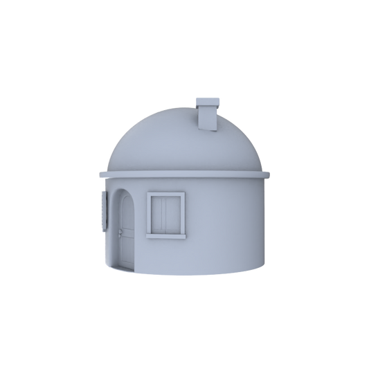 MRY-SFW LYTB008  Miniature Diorama Model Fauvist Single Story Circular Domed Detached Building