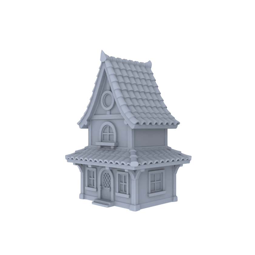 MRY-SFW LYTB010  Miniature Diorama Model Fauvist European Fairy Tale Two Story Detached Cottage