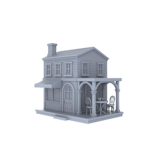 MRY-SFW LYTB016  Miniature Scene Model American Country Retro Style Coffee Shop Town Store