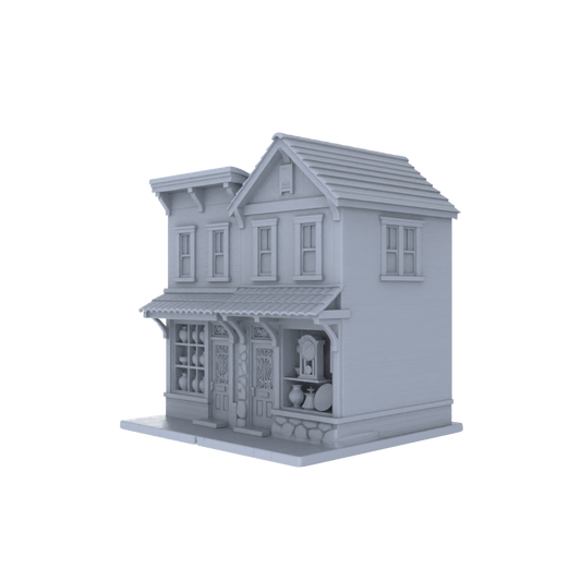 MRY-SFW LYTB017  Miniature Scene Model American Country Retro Style Double Detached Antique Shop