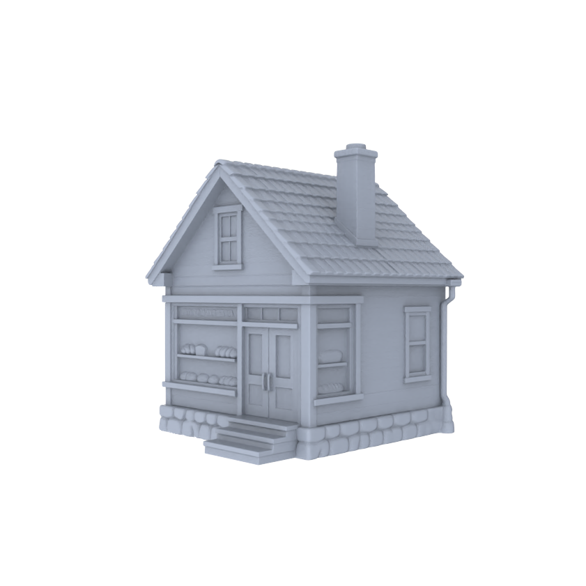 MRY-SFW LYTB018  Miniature Scene Model American Country Retro Style Bakery Town Store