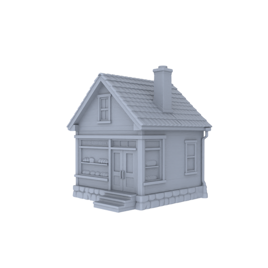 MRY-SFW LYTB018  Miniature Scene Model American Country Retro Style Bakery Town Store