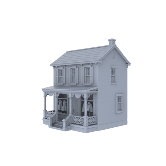 MRY-SFW LYTB019  Miniature Scene Model American Country Retro Style Two Story Clothing Store