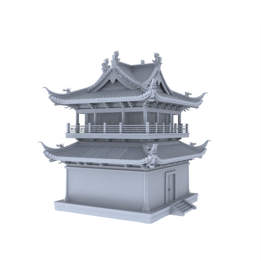 MRY-SFW LYTB040  Miniature Scene Model Chinese Modern Style Double Story Street Facing Shop