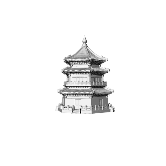 MRY-SFW LYTB058  Miniature Scene Model Ming And Qing Architecture Official Style Architecture Ancient Style Main Hall