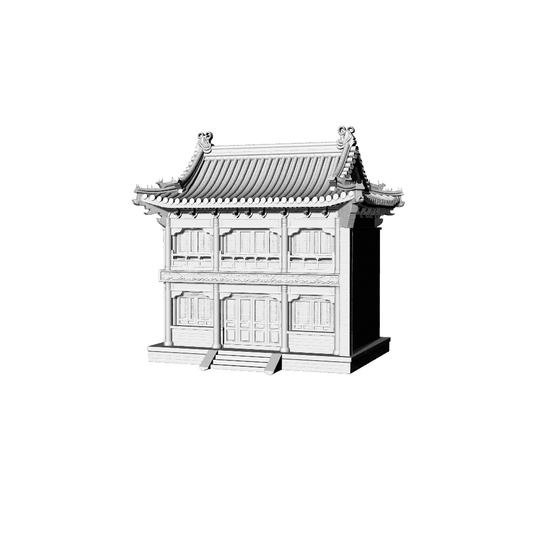 MRY-SFW LYTB061  Miniature Scene Model Ming And Qing Double Layer Brick And Wood Structure Building