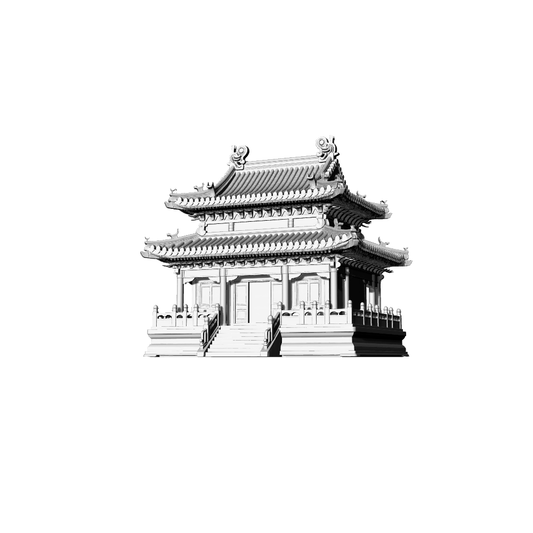 MRY-SFW LYTB064  Miniature Scene Model Ming And Qing Ancient Royal Architecture Double Eave Hip Roof Building