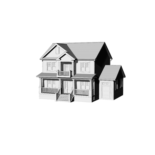 MRY-SFW LYTB066  Miniature Scene Model North American Double Layer Detached Villa