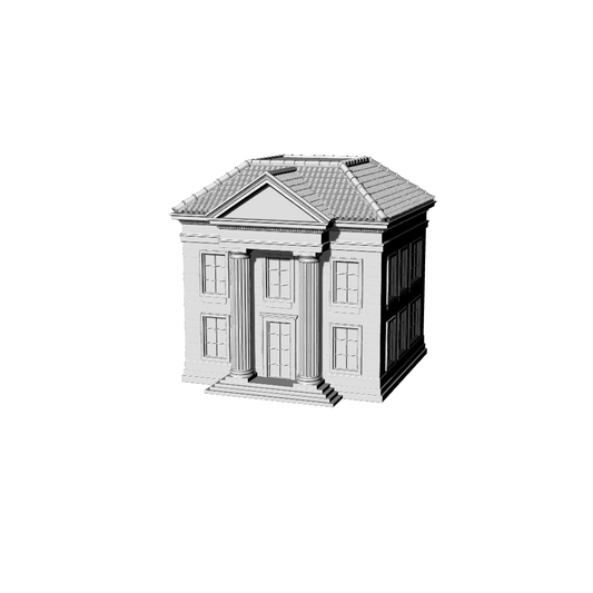 MRY-SFW LYTB068  Miniature Scene Model Neoclassical Single Building Shop Bank
