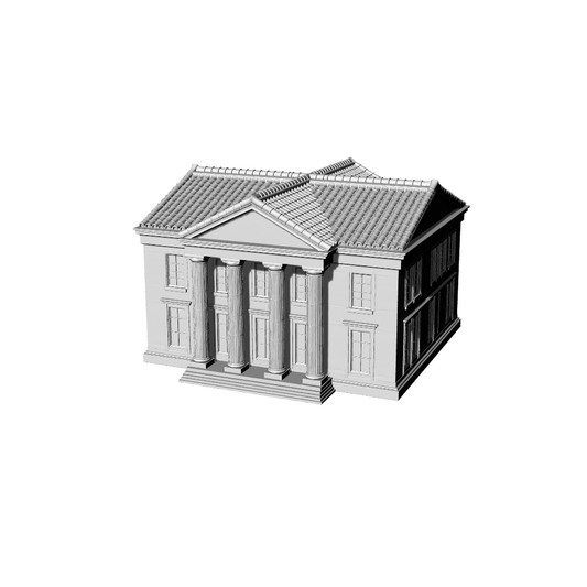 MRY-SFW LYTB069  Miniature Scene Model Neoclassical Classical Aesthetics Architecture Single Building Shop Bank