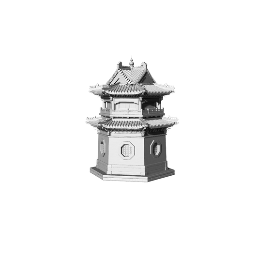 MRY-SFW LYTB078  Miniature Scene Model Chinese Traditional Octagonal Building Islamic Minaret