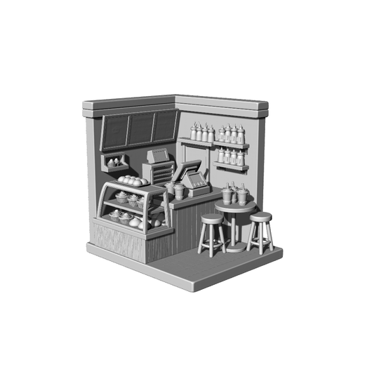 MRY-SFW LYTB082  Miniature Scene Model Modern Shop Cake Milk Tea Shop