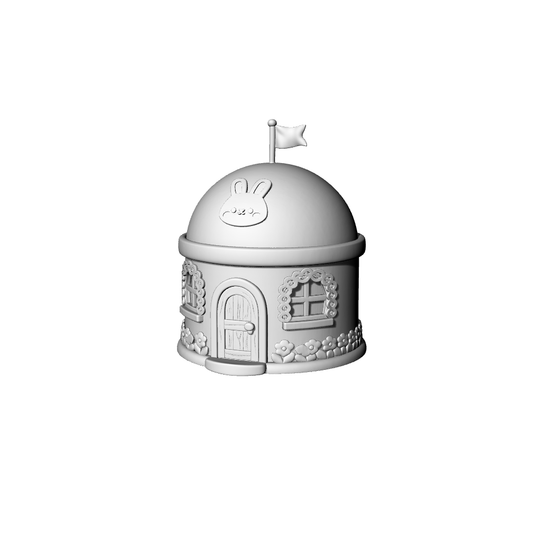 MRY-SFW LYTB096  Miniature Scene Model Dream Fairy Tale Town Cartoon Healing Style Lace Edge Rabbit Dome House