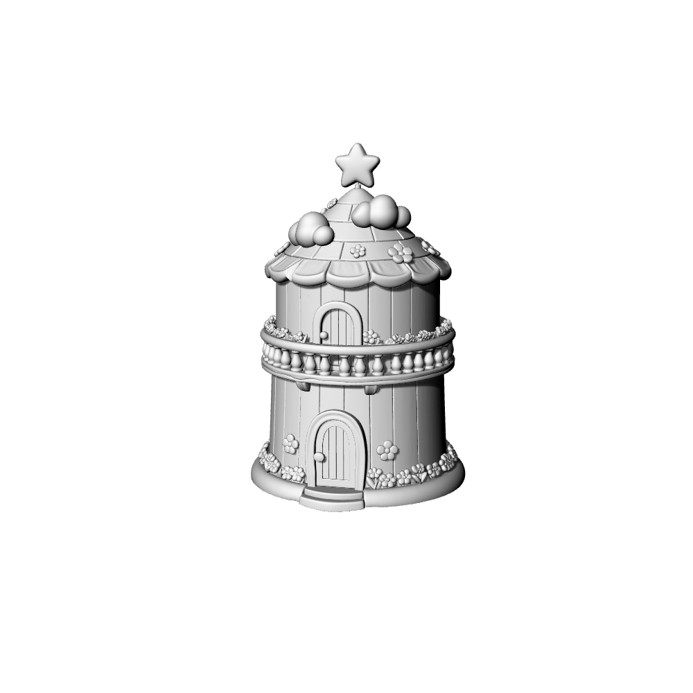 MRY-SFW LYTB102  Miniature Scene Model Dream Fairy Tale Town Fairy Tale Tower Emboss Cute House