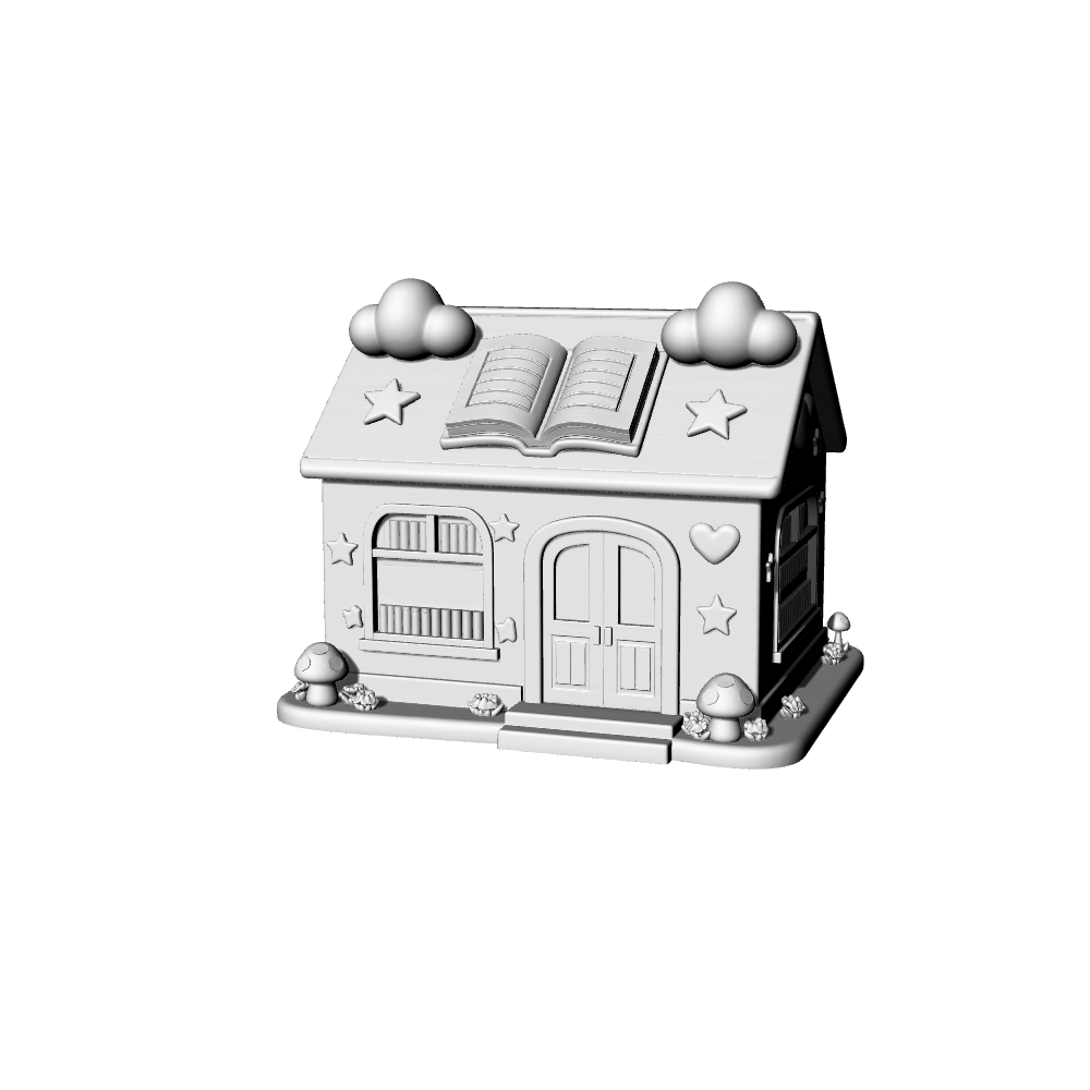 MRY-SFW LYTB110  Miniature Scene Model Fairy Tale Style Fresh Cute Book House Bookstore