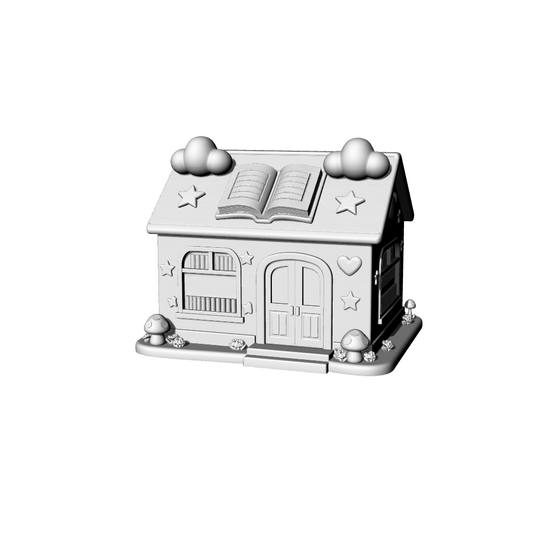 MRY-SFW LYTB110  Miniature Scene Model Fairy Tale Style Fresh Cute Book House Bookstore