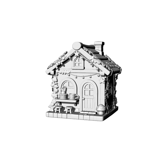 MRY-SFW LYTB112  Miniature Scene Model Fairy Tale Style Coffee Shop Cake Shop Cute House