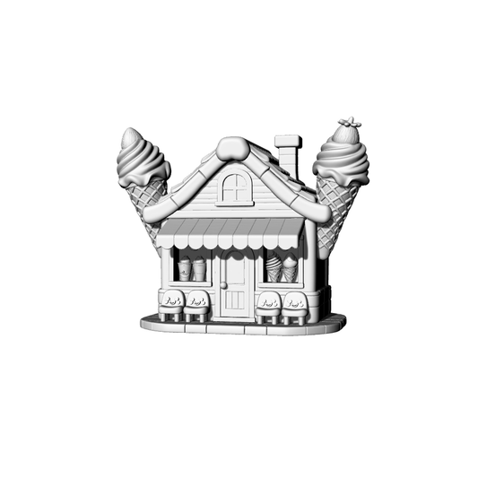 MRY-SFW LYTB117  Miniature Scene Model Fairy Tale Style Ice Cream Shop Frozen Drink Shop Summer Store