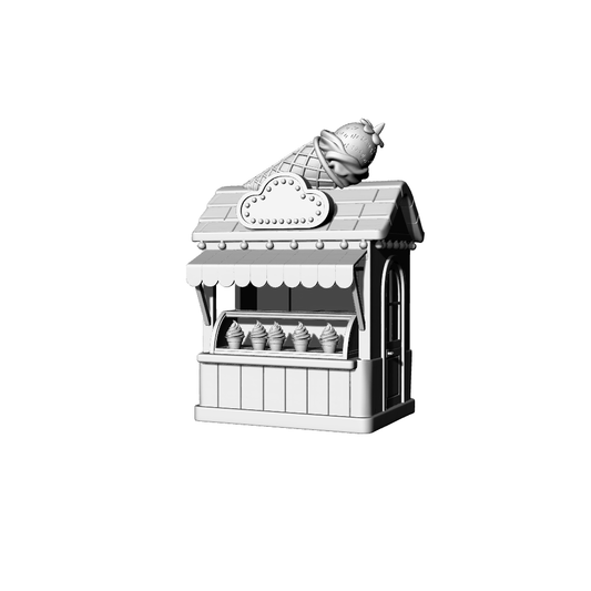 MRY-SFW LYTB118  Miniature Scene Model Fairy Tale Style Strawberry Ice Cream Shop Cute Store