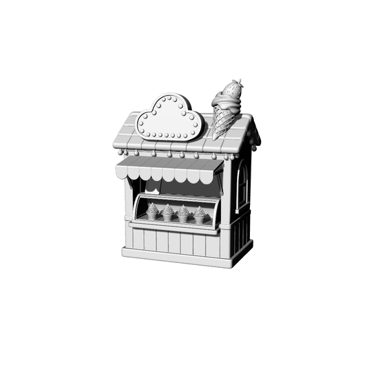 MRY-SFW LYTB119  Miniature Scene Model Fairy Tale Style Snow Ice Shop Summer Cool Store