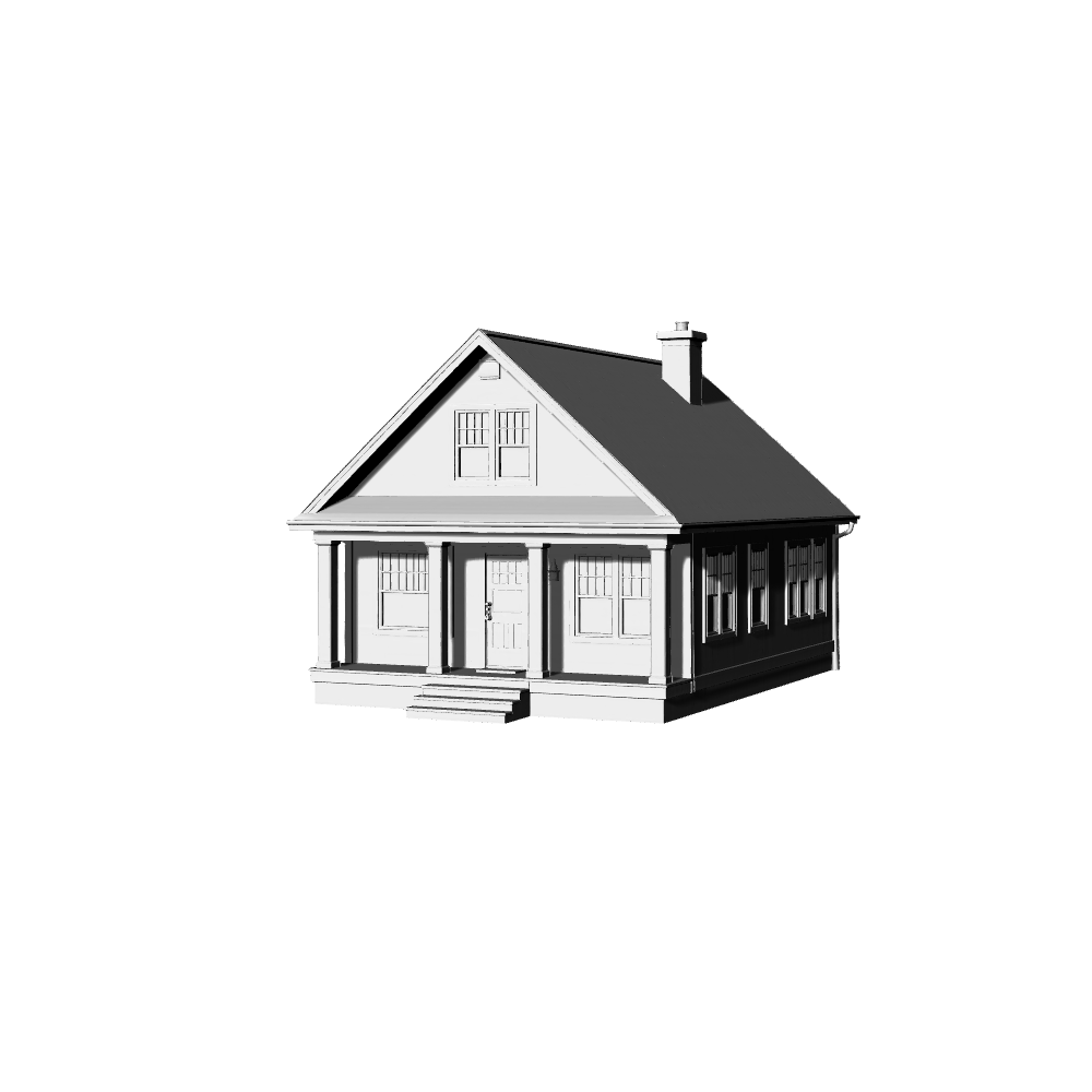 MRY-SFW LYTB122  Miniature Scene Model North American Simple Pastoral Style Double Layer Single Family Villa