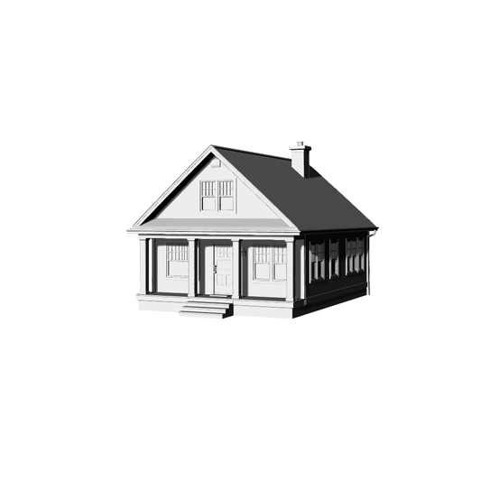 MRY-SFW LYTB122  Miniature Scene Model North American Simple Pastoral Style Double Layer Single Family Villa