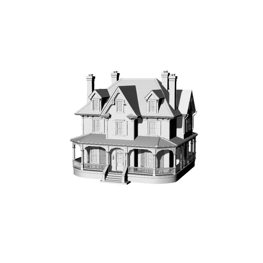 MRY-SFW LYTB126  Miniature Scene Model Victorian Style American Three Layer Single Family Mansion