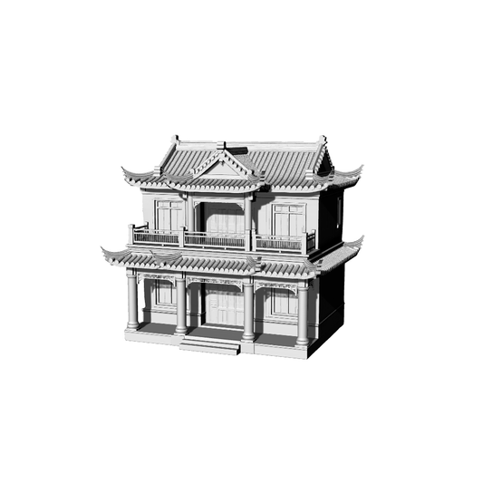MRY-SFW LYTB130  Miniature Scene Model New Chinese Style Double Layer Single Family Residence Villa
