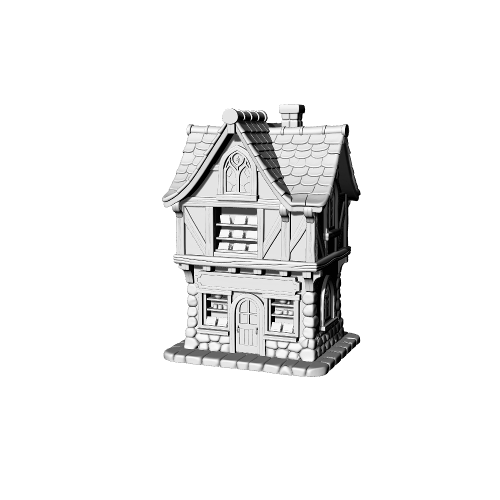 MRY-SFW LYTB138  Miniature Scene Model Fairy Tale Style German Half Timber Structure Forest Commercial Building Fairy Tale House Series