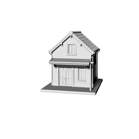 MRY-SFW LYTB146  Miniature Scene Model American Country Small Train Station Building Sand Table Building With Street Lamp