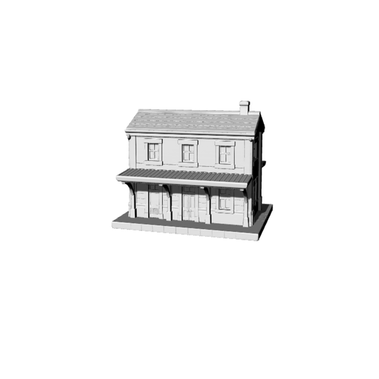 MRY-SFW LYTB147  Miniature Scene Model British Country Small Train Station Waiting Hall Sand Table Building