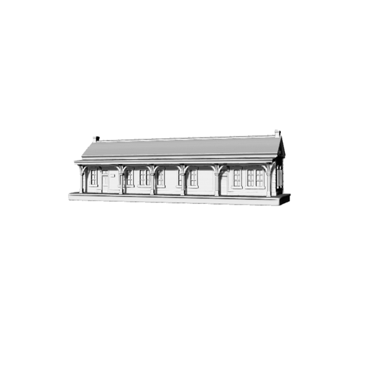 MRY-SFW LYTB148  Miniature Scene Model Long Single Layer Waiting Hall Platform Long Pavilion Train Model Railway Building