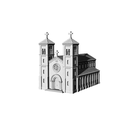 MRY-SFW LYTB150  Miniature Scene Model New Roman Catholic Church Building