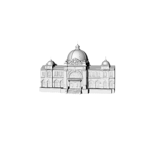 MRY-SFW LYTB151  Miniature Scene Model New Baroque Style Train Station Railway Building Model