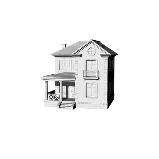 MRY-SFW LYTB160  Miniature Scene Model French Country Two Story Single Villa Model Two Story Building Model