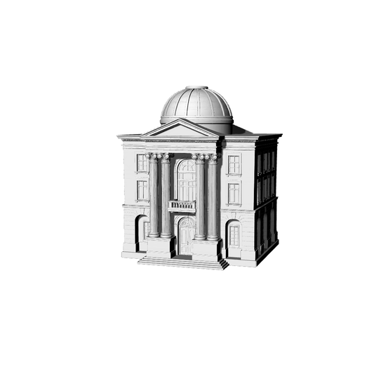 MRY-SFW LYTB164  Miniature Scene Model Neoclassical Style Three Story Public Building