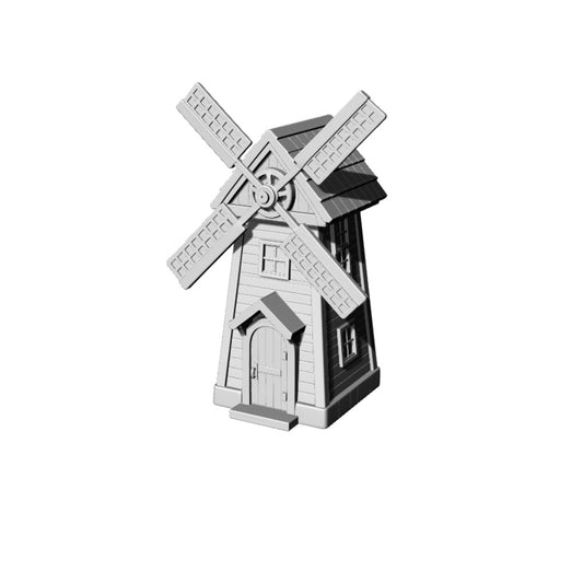 MRY-SFW LYTB182  Miniature Scene Building Model European Pastoral Style Tower Windmill Building