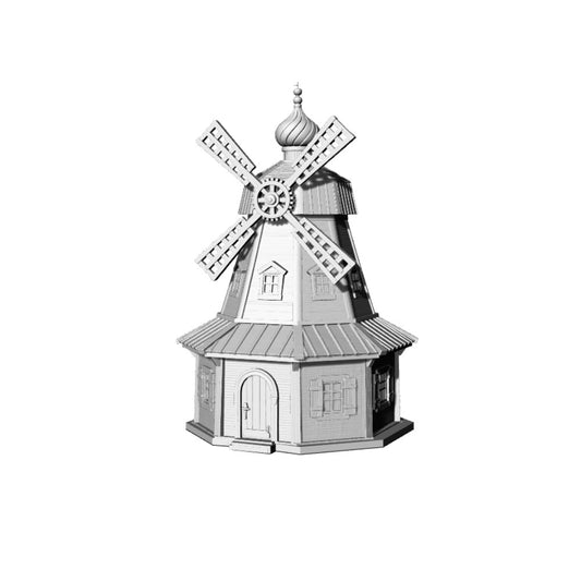 MRY-SFW LYTB184  Miniature Scene Building Model Russian Pastoral Style Tower Windmill Building Model