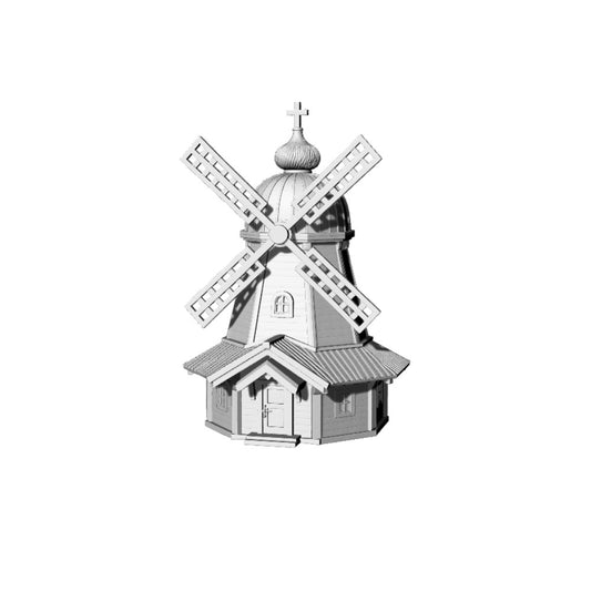 MRY-SFW LYTB185  Miniature Scene Building Model Russian Pastoral Tower Windmill Building Religious Windmill Building