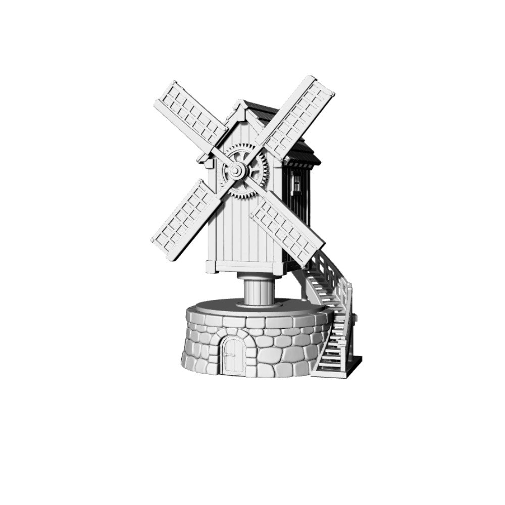MRY-SFW LYTB188  Miniature Scene Building Model British Style Column Windmill Building