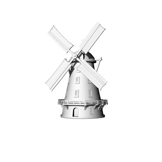 MRY-SFW LYTB189  Miniature Scene Building Model Dutch Stone Tower Windmill