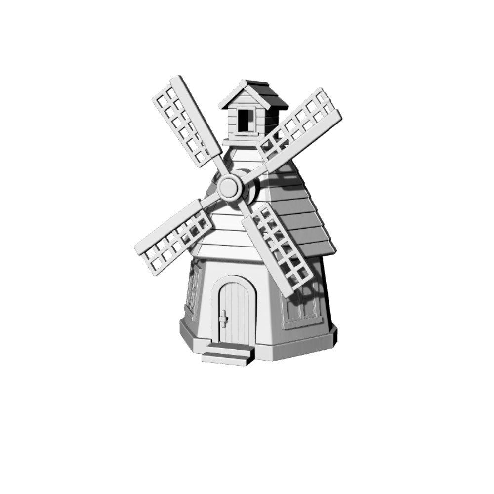MRY-SFW LYTB192  Miniature Scene Building Model Cute Windmill House Small Building