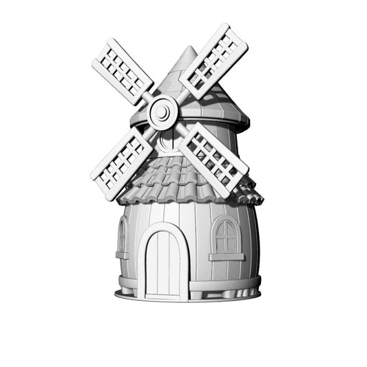 MRY-SFW LYTB194  Miniature Scene Building Model Small Building Cute Cartoon Windmill House Decorative Windmill House