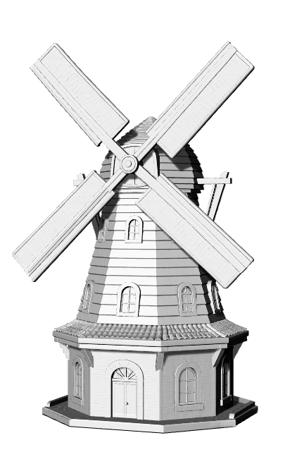 MRY-SFW LYTB199  Miniature Scene Building Model Tower Windmill Model Windmill Building