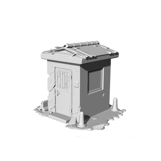 MRY-SFW LYTB225  3D Printed Post-Apocalyptic Abandoned Community Guard Booth Terrain for Tabletop Wargaming