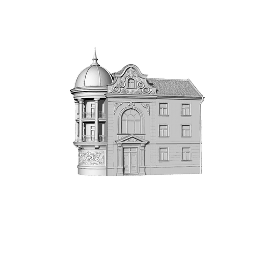MRY-SFW LYTB301  Miniature Scene Building Model European City Apartment Building