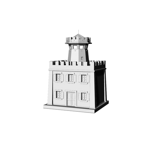 MRY-SFW LYTB310  Miniature Scene Building Model Modern Military Defense Watchtower Building